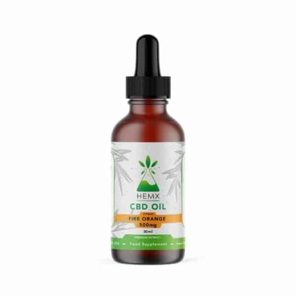 HEMX | PREMIUM CBD OIL | BROAD SPECTRUM | 500MG | FIRE ORANGE | 30ML